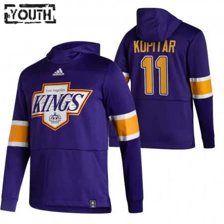 Kinder Eishockey Los Angeles Kings Anze Kopitar 11 2020-21 Reverse Retro Pullover Hooded Sweatshirt